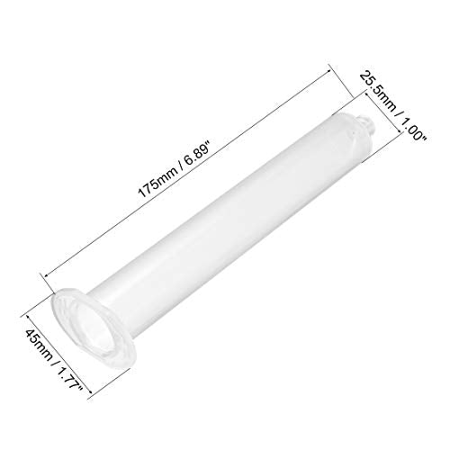 uxcell 55CC/55ML clear adhesive dispensing syringes, 5-piece set for air distribution applications