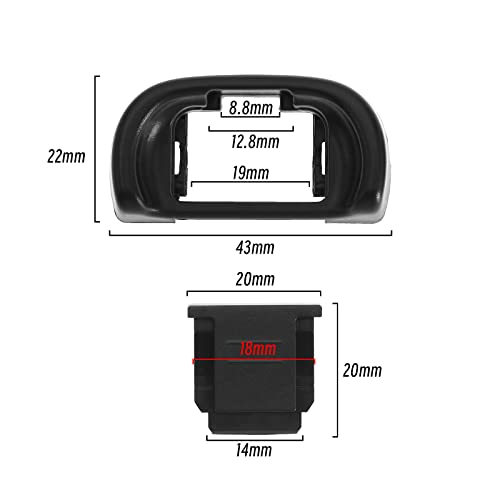 EP-11 Eyecup Eyepiece Viewfinder, Hot Shoe Protective Cover, Compatible with Sony A6000 A6100 A6300 A6400 A6500 A6600 A3500 A3000 A58 NEX-6 ZV1 ZV1 A7C, Etc.