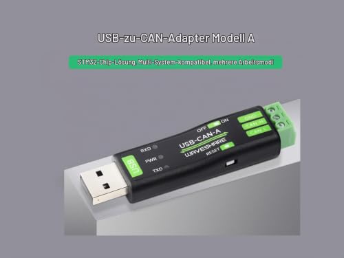 USB to CAN Adapter Analyzer CAN Bus Converter Based on STM32 Chip, Supports Windows 11/10/8/7/XP and Raspberry Pi OS/Jetson Nano Ubuntu etc. Linux Systems, with USB Cable