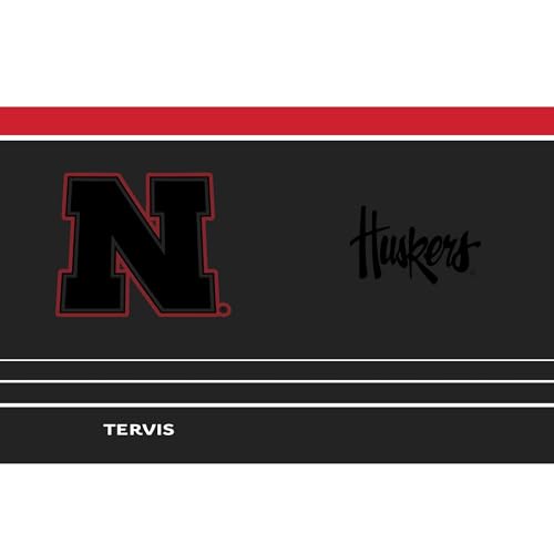 Tervis Traveler Nebraska Cornhuskers - Night Game Triple Insulated Tumbler Travel Cup Keeps Drinks Cold & Hot, 30oz, Stainless Steel