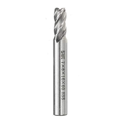 QWORK® 2-12 mm End Mill with 4 Flutes Drill Bits Cutter Metal Cutter Drill Bits Sets for Wood, Aluminum, Steel, Titanium, CNC Milling, 10 Pieces 2, 3, 4, 5, 6, 7, 8, 9, 10, 12 mm