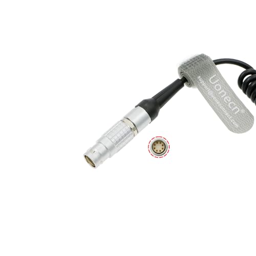 Uonecn ARRI Alexa MINI Camera Power Coiled Cable 8-Pin Female to Dtap Straight 8 pin