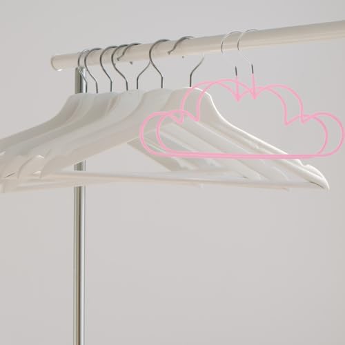 Cloud Shape Hangers 10 Pack Non Slip Clothes Hangers for Drying Wet Clothes Heavy Duty Metal Hanger for Kids Closet Space Saving Organizer 11.73 X 8.07 X 0.15 in