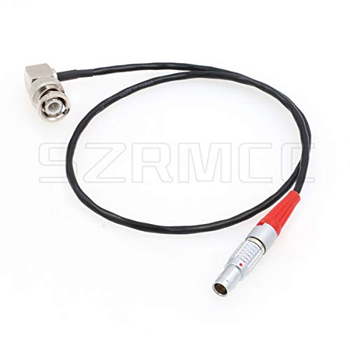 SZRMCC 5 Pin to BNC Timecode Sync Cable for ARRI Alexa Mini Camera Ambient Lockit UMC-4 Sound Devices 664 633 (Right Angle BNC) Straight 5Pin