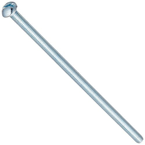 [Australia - AusPower] - 014973315573 Slotted Round Machine Screws, 8-32 x 4, Piece-15, Zinc 8-32 x 4-Inch 