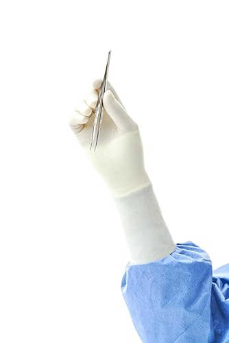 Ansell Gammex Latex Textured Powder Free Sterile Surgical Gloves, Size 7.5, White (50 Pairs)