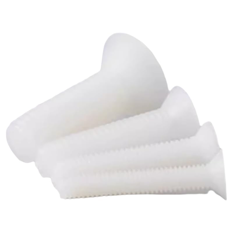 [Australia - AusPower] - Nylon M3x5 1000PCS Metric Phillips Flat Head Screws - Chemical Resistant Fastener Kit, Non-Conductive PA66 Bolts for PCB/Automotive Assembly White 