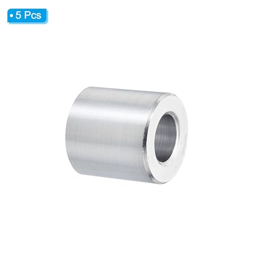 PATIKIL M10 aluminum spacers, 5-piece round metal standoffs, 10.5mm ID x 20mm OD x 20mm length