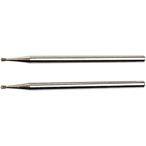 Proxxon 28212 Diamond Grinding Points Shape Ball 1.0 mm Pack of 2 Green klein