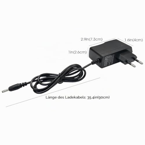WASAGA AC DC Charger 4.5V 1A (1000mA) with 3.5mm x 1.35mm DC Plug