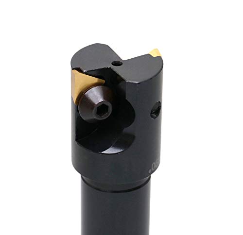 Accusize indexable square nose end mill, 1 inch diameter, 3/4 inch shank, TPG22 inserts
