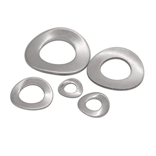280PCS Wave Spring Washer Kit 304 Stainless Steel Wave Washer Sizes Include M3 to M12 Used for Electrical Connection in Domestic and Commercial Appliance Automotive and Marine Application