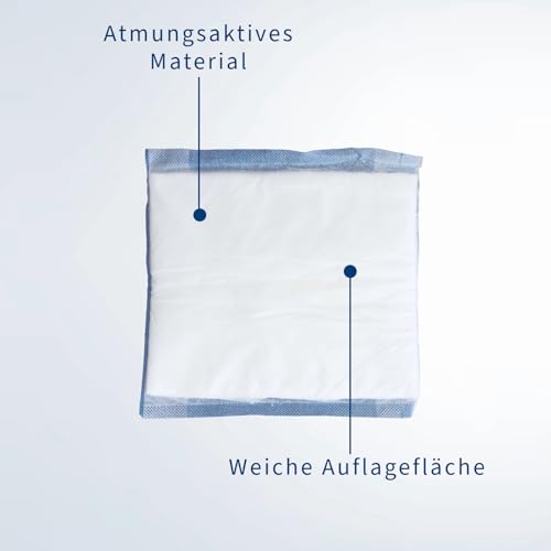 ABENA Absorbent Dressings 10 x 10 cm, Pack of 50, White, Sterile, Highly Absorbent Dressings, Absorbent Pad, Absorbent Pad, Latex Free, with Water-Repellent Backing | Highly absorbent bandages, absorbent pads, absorbent pads, latex-free, with water-rep...