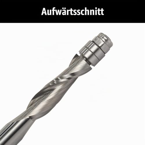 Spiral Flush Cutter 8 mm Shank, Up Cut Spiral Cutter for Router, 8 mm Cutting Diameter, 28.6 mm Cutting Length Spiral Grooved Double Ball Bearing Wood Cutter for Cutting Wood 8x8x28.6mm Up-cut