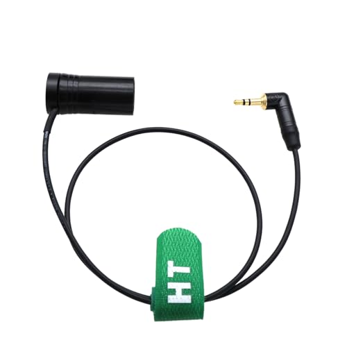 3.5mm 1/8" to Low-Profile XLR 3 Pin Balanced Audio Cable for Wireless Receiver Mic to Sony Canon Camera Mixer 50cm Black 3.5mm right-angle to XLR3M low-profile, black
