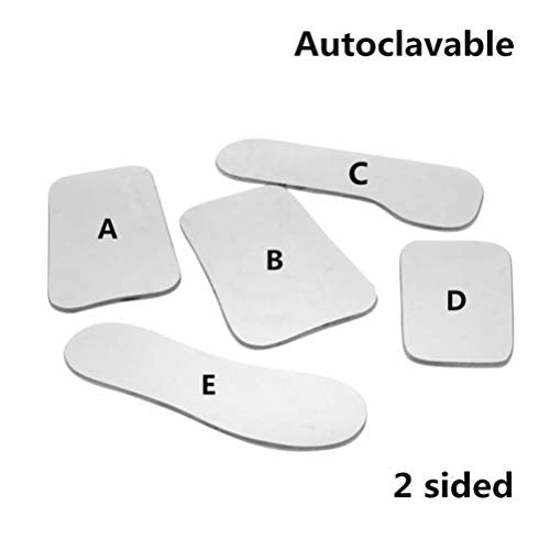 EXCEART Dental Glass Reflector Double-Sided Tooth Mirror for Dental Photography with Polished Edges Lightweight Reflector 11.80 x 6.50 x 0.50 cm Compatible with Cold Sterilisation