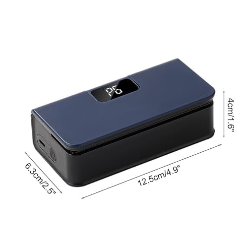 Mini Bag Sealer, Portable Package Resealer with Back Magnet & Hidden Cutter, 6 Modes, Automatic Air Sealing Machine for Plastic Snack Storage Black