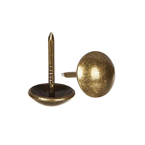 ZAYI antique bronze 5/8-inch upholstery tacks and furniture thumb tacks, 100-piece assortment kit