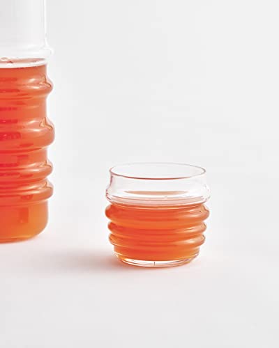 MARIMEKKO Sukat Makkaralla Glass Tumblers — Refine Your Kitchen Décor with Our Iconic Clear Glassware — Stylish & Mouth-Blown Drinking Glasses Set of 2 (7 oz) Tumblers (2-Piece)