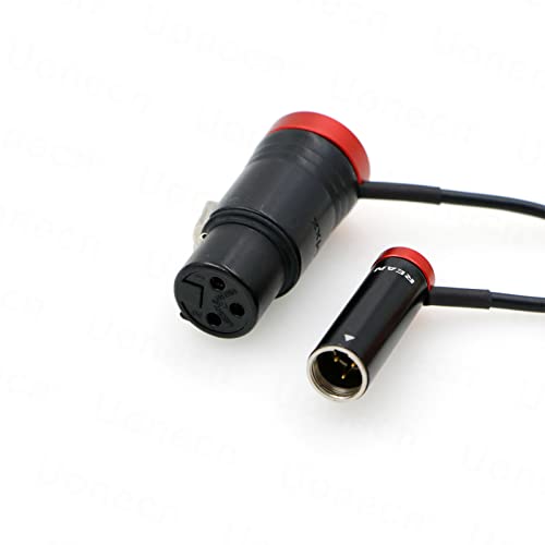 Uonecn Low-Profile 3 Pin Mini XLR TA3M Male to XLR 3 Pin Female Audio Cable for Canon C70, BMPCC 4K 6K Pro Camera Video Assist 36cm.