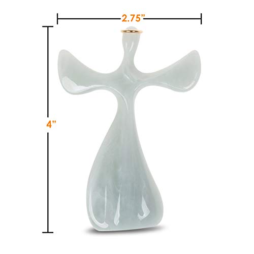 Soothe My Restless Soul Angel Prayer Cross- Faith Gifts for Women- Handheld, Comforting Design for Clutching, Clinging and Praying- Peaceful, Calming Bereavement Sympathy Gift- Marble Resin 1
