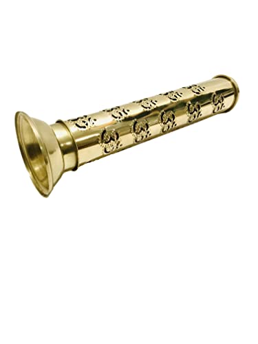 Om Brass Incense Holder Burner Holder Agarbatti Stand/Navaratri/Navratri/Diwali Pooja Aarti Ash Catcher for Home,Inddor,Temple Pooja Tower Stand for Positive Energy Size- Height- 10.2 inch