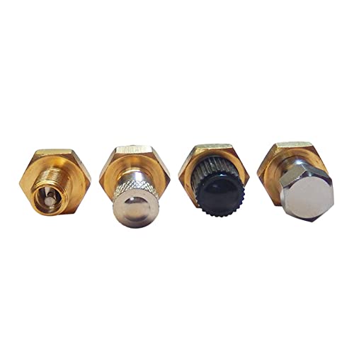 Screw Valve, M8x1 Brass Tyre Air Compressor Valve Air Tank Filling Valve Hexagonal Nozzle Tyre Valve Adapter with Sealing Ring Screw-In Valve for Liquid Pressure Tank Heat Pump Compressed Air