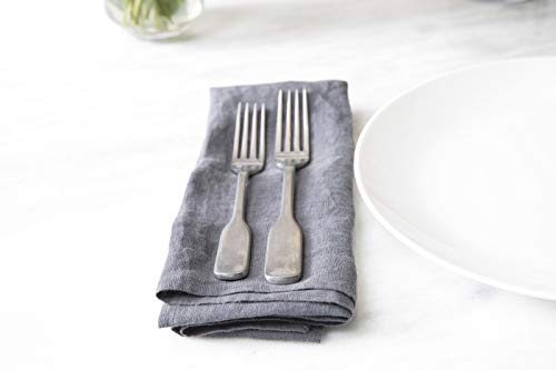FORTESSA Ashton 18/10 Stainless Steel Flatware, 5 Piece Place Setting With Knife, Forks and Spoons (Service For 1), Dishwasher Safe, Antiqued Ashton Antiqued Silver 5-Piece