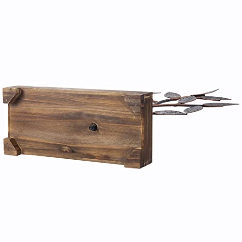 MyGift Bronze Jewelry Tree, Earring Organizer with Wood Ring Tray, 68 Pair