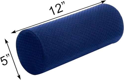 Carex Memory Foam Cervical Neck Pillow, Round - Contoured Design to Support Neck and Shoulders, Relieve Pain and Pressure, Neck Roll Pillow for Sleeping, Memory Foam 1 Count (Pack of 1)