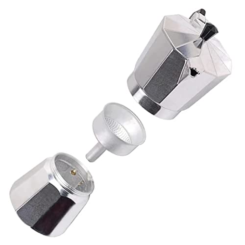 J&V TEXTILES Stovetop Espresso and Coffee Maker, Moka Pot for Classic Italian and Cuban Café Brewing, Cafeteria, (9-Cup) 9-Cup