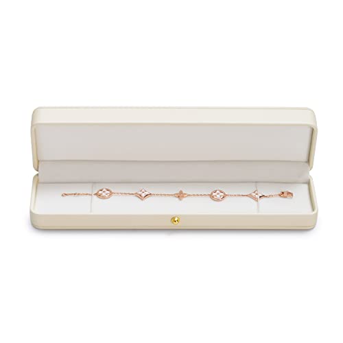 Oirlv Bracelet/Necklace Gift Box,Long Chain Storage Case,Gift Presentation White long chain box