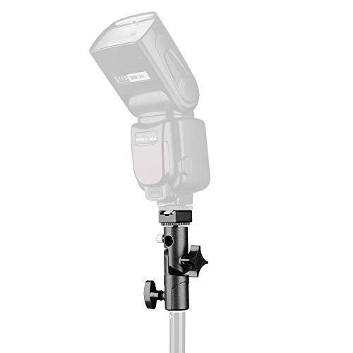 Updated Version Flash Bracket-ChromLives Light Stand Flash Mount Cold Shoe Flash Stand Photography Camera Umbrella Holder Bracket E Type for DSLR Camera Canon Nikon Pentax Olympus Nissin Metz and DSLR