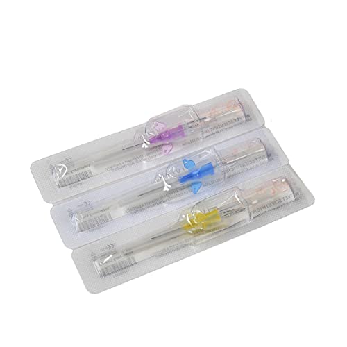 [Australia - AusPower] - Veterinary Disposable Butterfly Type IV Cannula Catheter with Wings 22G Veterinary Instruments(22G,50PCS) 50 Blue,22G 