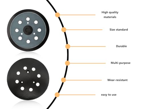 KAPSING Pack of 2 5 inch/12.7 cm Sanding Discs, Sanding Disc, 8 Hole Compatible with Makita Random Orbital Sander, Orbital Sander BO5021/BO5041/BBO180/DBO180/MT924