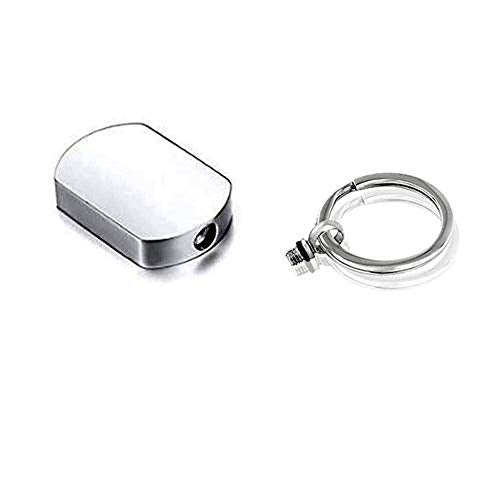 N+A Dad Cremation Urn Keychain for Ash,Stainless Steel Cremation Ash Keyring Necklace Keepsake for Families,Friends(Free Funnel Fill Kit Set + Chain)