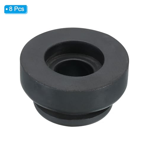 PATIKIL Refrigeration Compressor Rubber Mounting Feet, 8 Pack Foot Mount Anti Vibration Pad Replacement for Air Conditioner Refrigerator Electric Motor, Black