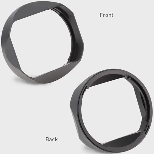Haoge Lens Hood Metal Square Bayonet for Sony FE 35mm F1.4 GM, FE 50mm F1.4 GM,with Metal Front Cap, Replaces Sony FE35mm F1.4 GM Hood ALC-SH164