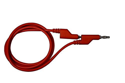 AST Labs 39-inch stackable male banana plug test lead extension cord, single set