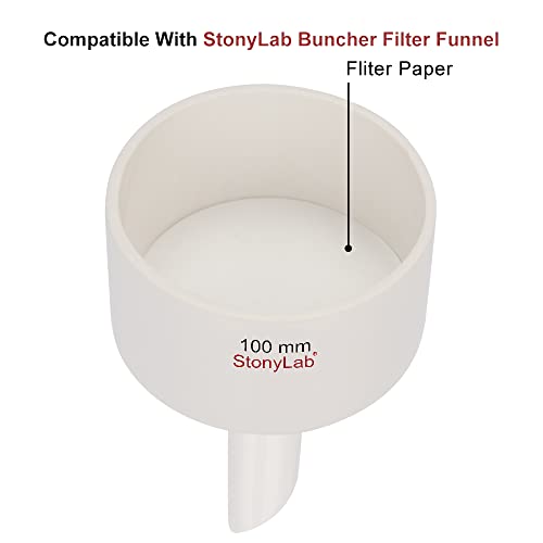 stonylab qualitative filter paper, 94 mm cellulose filter paper circles, 25 micron retention, 100 pack