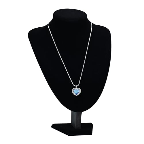 Cremation Jewellery for Ashes Pendant Crystal Heart Urn Necklace with Mini Keepsake Urn Memorial Ash Jewellery Silver blue-always