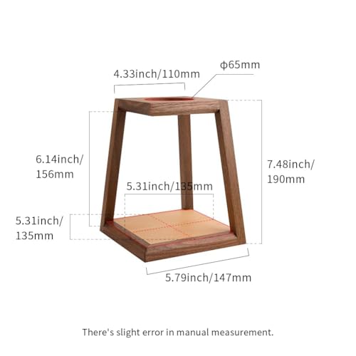 watchget Pour Over Coffee Station Coffee Dripper Stand Wooden Drip Station Pour Over Coffee Maker Stand Filter Holder