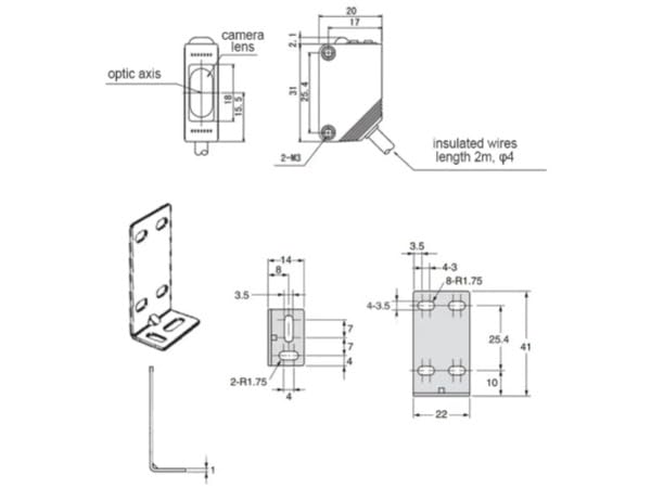 [Australia - AusPower] - Eujgoov Infrared Photoelectric Switch, 12-24V Through-Beam Sensor with Long Cable for Car Doors and Garages(E3Z-D82) E3Z-D82 