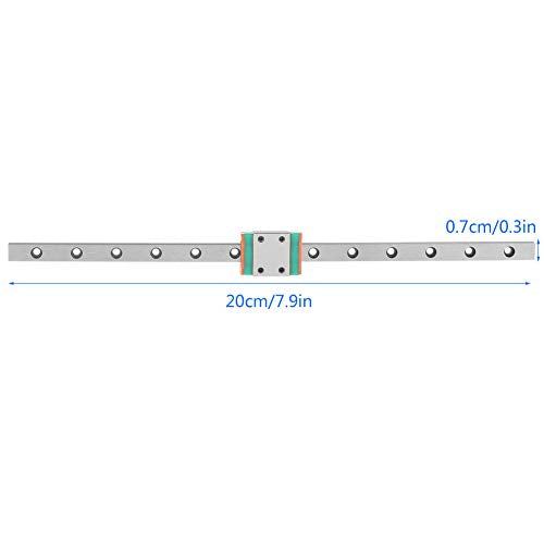 1pc LML7B Steel High Precision Miniature Linear Sliding Rail Guide Block 200mm 300mm 500mm(200mm)
