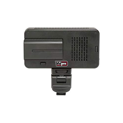 Vidpro LED-150 Photo and Video Light Kit - On Camera Panel LED Light - Adjustable and Dimmable Light Fits Cameras Video Camcorders and DLSR w/Hot Shoe Includes Rechargeable Battery Diffuser and More