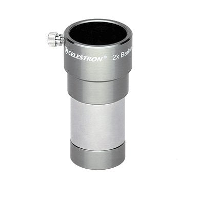 Celestron Omni 1.25" 2X Barlow Lens for Telescope Eyepieces Threaded Barrel Accessories