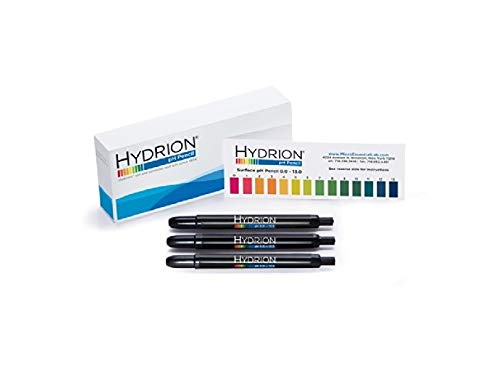 [Australia - AusPower] - Micro Essential Lab P-12M Hydrion Insta-Chek Surface pH Pencils, 0 - 13 pH (Pack Of 3) 