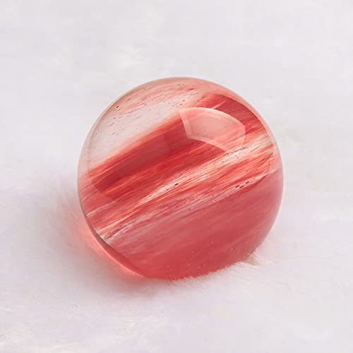 Acxico 1Pcs 40-50mm Natural Red Crystal Ball Sphere Energy Stone Healing Polished Home Decor