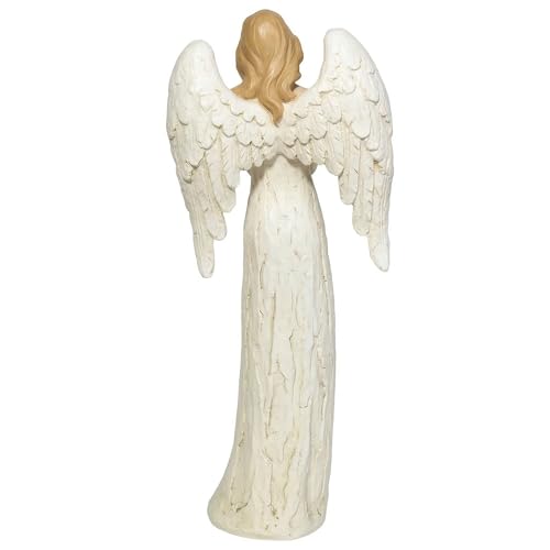 Dicksons 12" Praying Guardian Angel Figurine - Hand-Painted Large Resin Prayer Statue with Clasped Hands - 1-Foot Religious Devotional Sculpture for Faith, Memorial, Confirmation & Altar Decor 12" Praying Angel