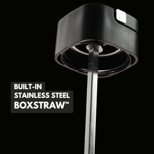 26oz Square Shaped Stainless Steel Tumbler | Built-in BoxStraw & Handle | Leak-Proof, Double Wall Insulated & Durable